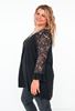 Picture of CURVY GIRL V NECK TOP WITH LACE SLEEVES